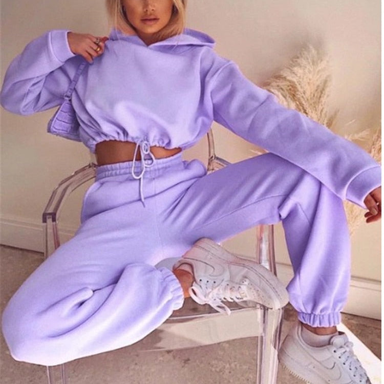 ELSASHAPE | KOMPLET DRESOWY KRÓTKA BLUZA I SPODNIE DLA KOBIET