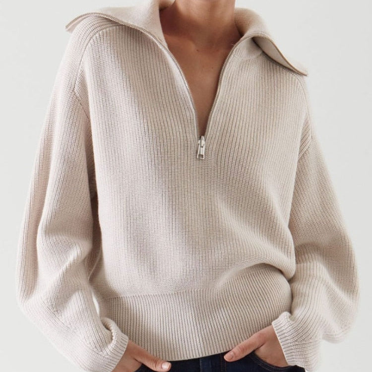 ELSASHAPE | SWETER Z ZAMKIEM DLA KOBIET