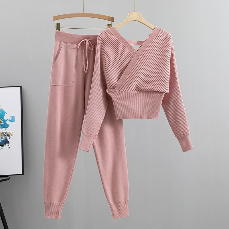 ELSASHAPE | KOMPLET SWETER I SPODNIE DLA KOBIET