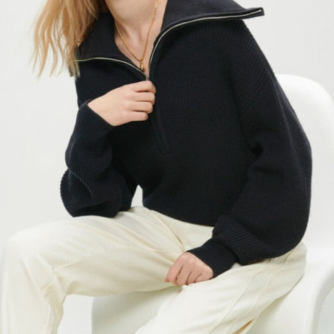 ELSASHAPE | SWETER Z ZAMKIEM DLA KOBIET
