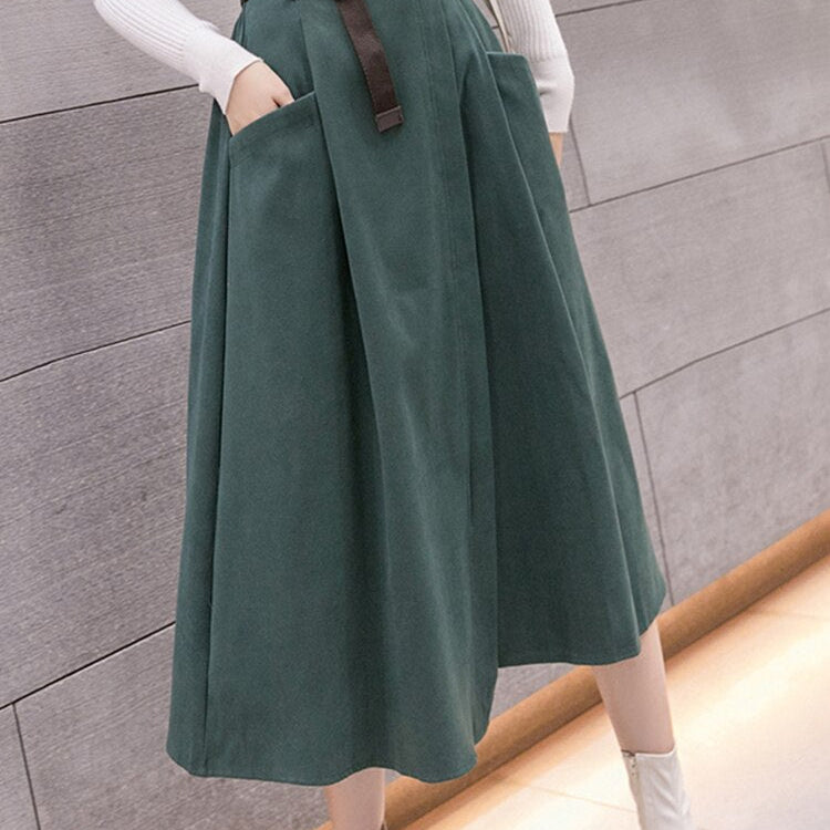 ELSASHAPE | A-LINIOWA SPÓDNICA MIDI DLA KOBIET