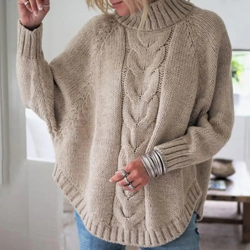 ELSASHAPE | SWETER OVERSIZE Z WARKOCZEM DLA KOBIET