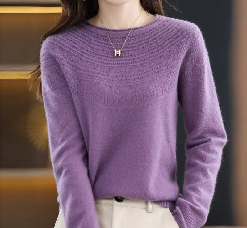 ELSASHAPE | SWETER Z WEŁNĄ I KASZMIREM DLA KOBIET