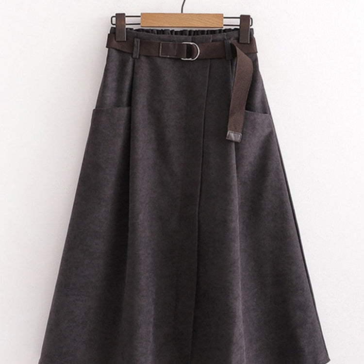 ELSASHAPE | A-LINIOWA SPÓDNICA MIDI DLA KOBIET